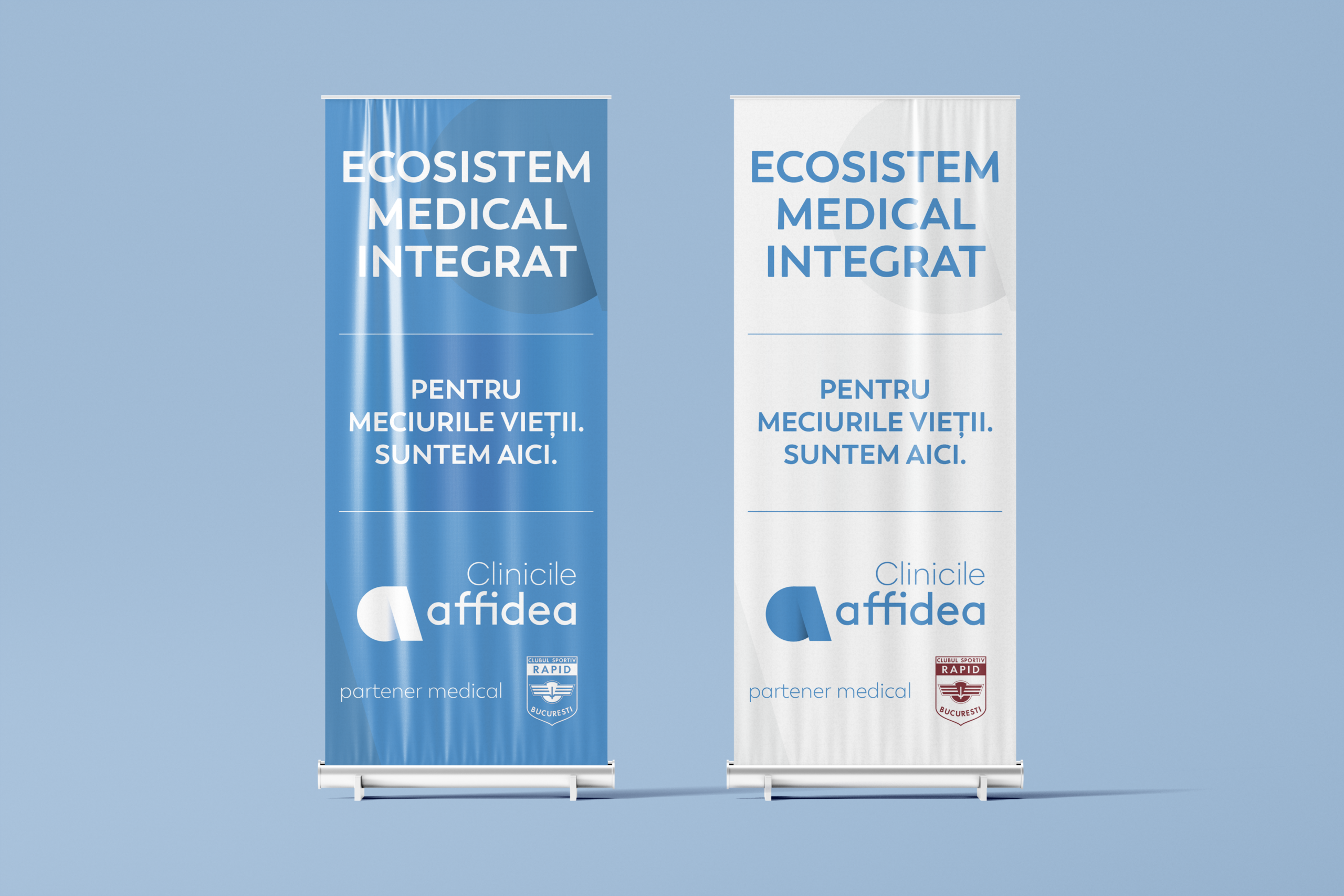 Roll-up-uri Affidea pentru comunicarea conceptului Ecosistem Medical Integrat