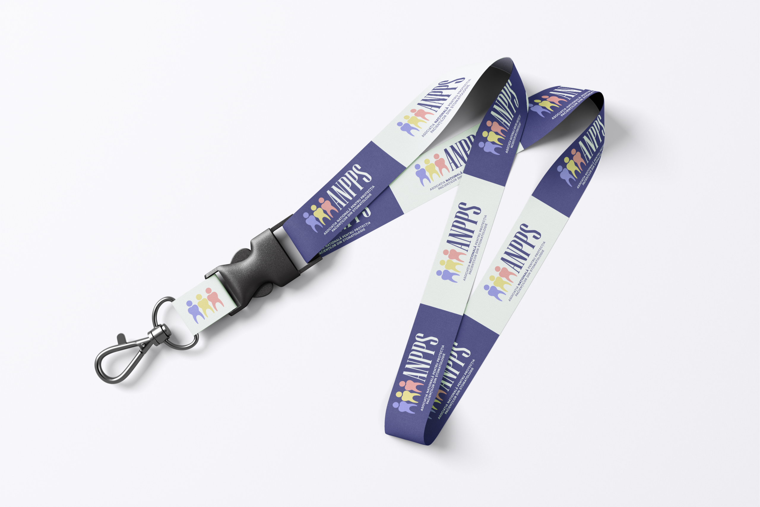 Lanyard personalizat cu identitatea vizuală ANPPS