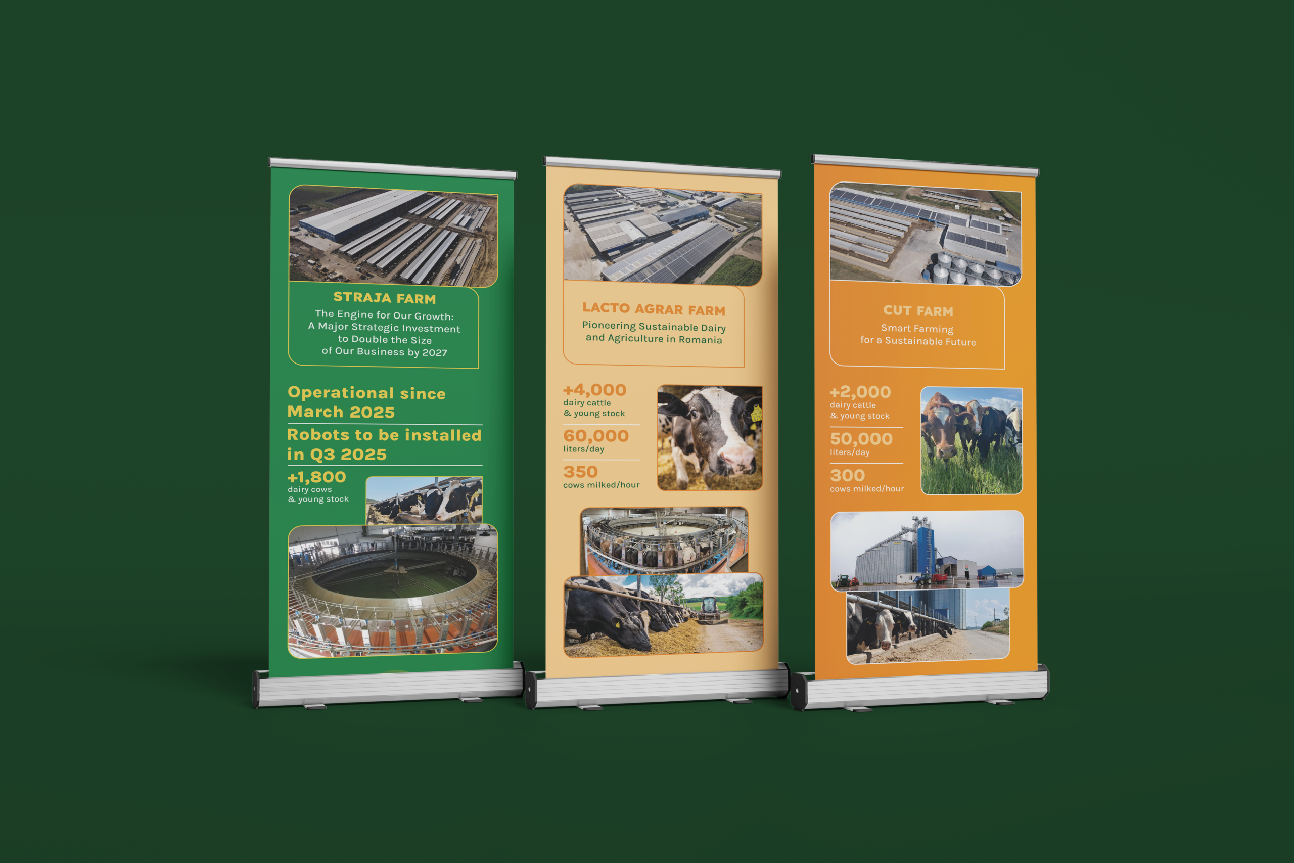 Set de roll-up-uri DN AGRAR pentru prezentarea fermelor