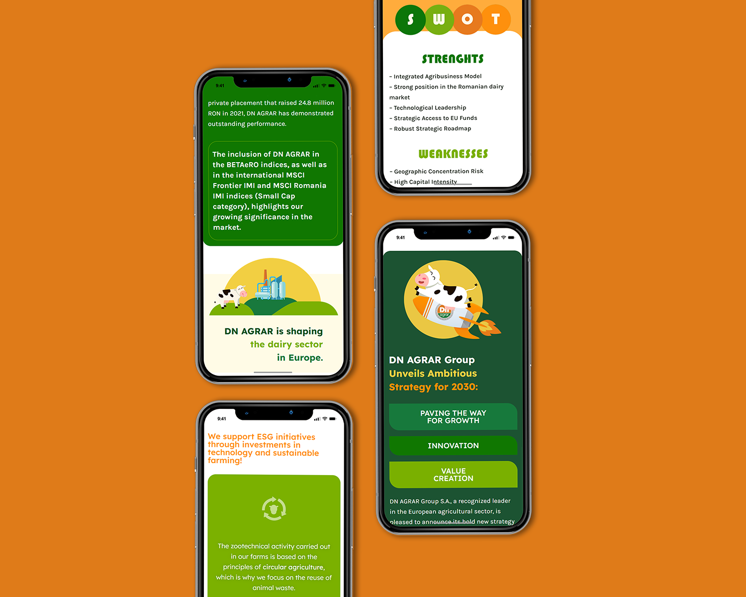 Website-ul DN AGRAR afișat pe telefoane mobile