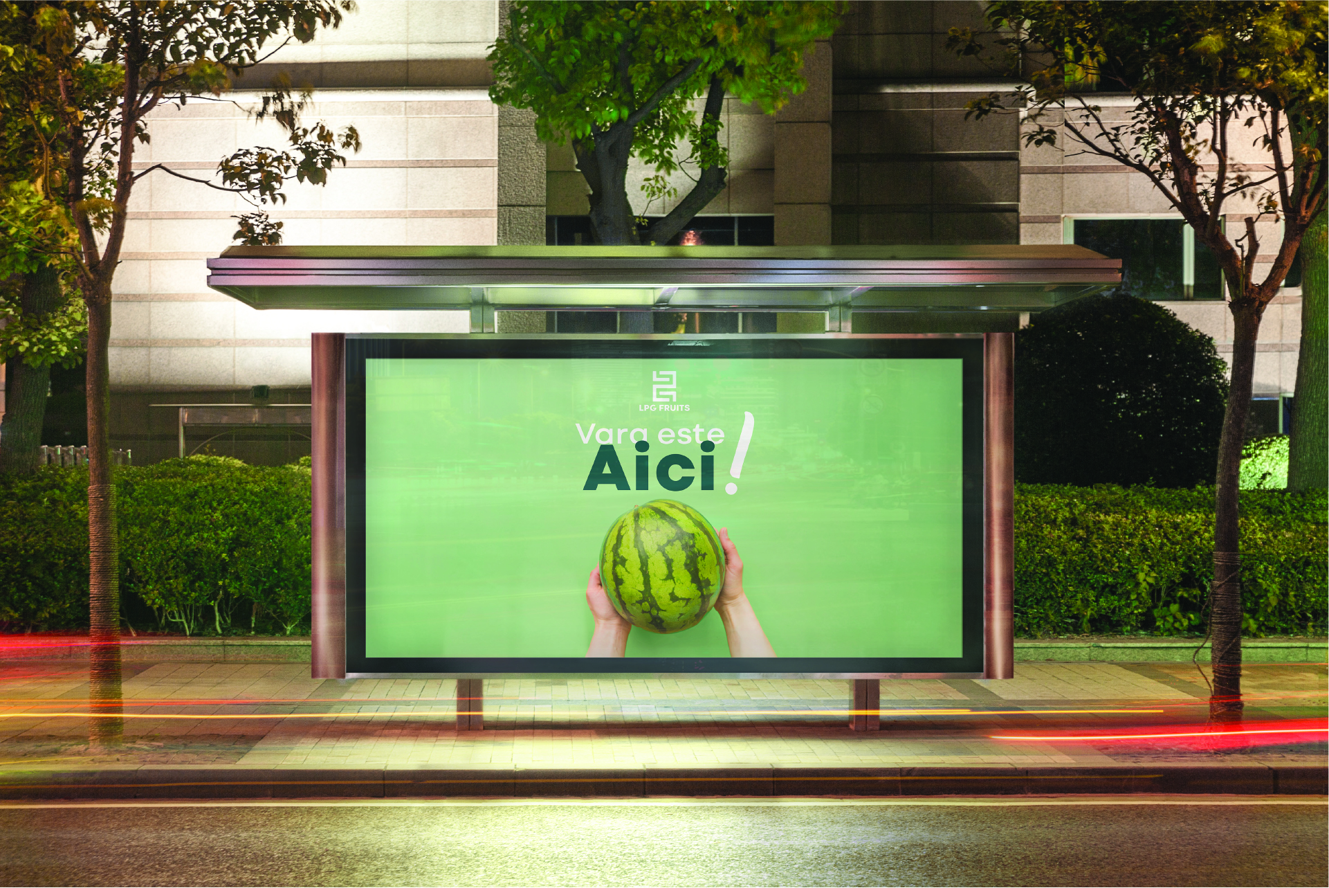 Campanie outdoor LPG Fruits cu identitatea vizuală a sub-brandului