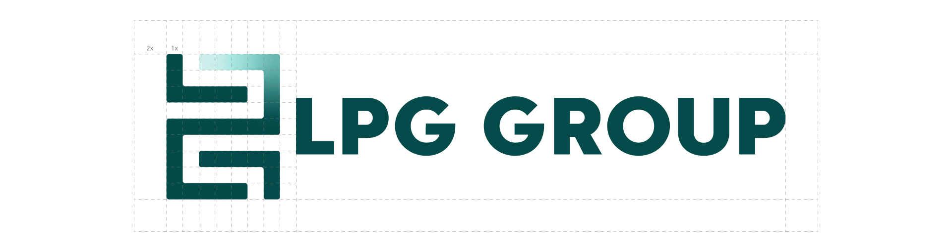 Construcția și proporțiile logoului LPG Group