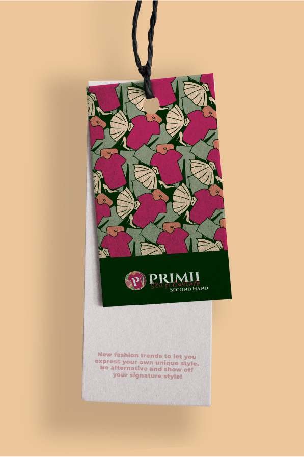 Etichetă vestimentară personalizată pentru PRIMII