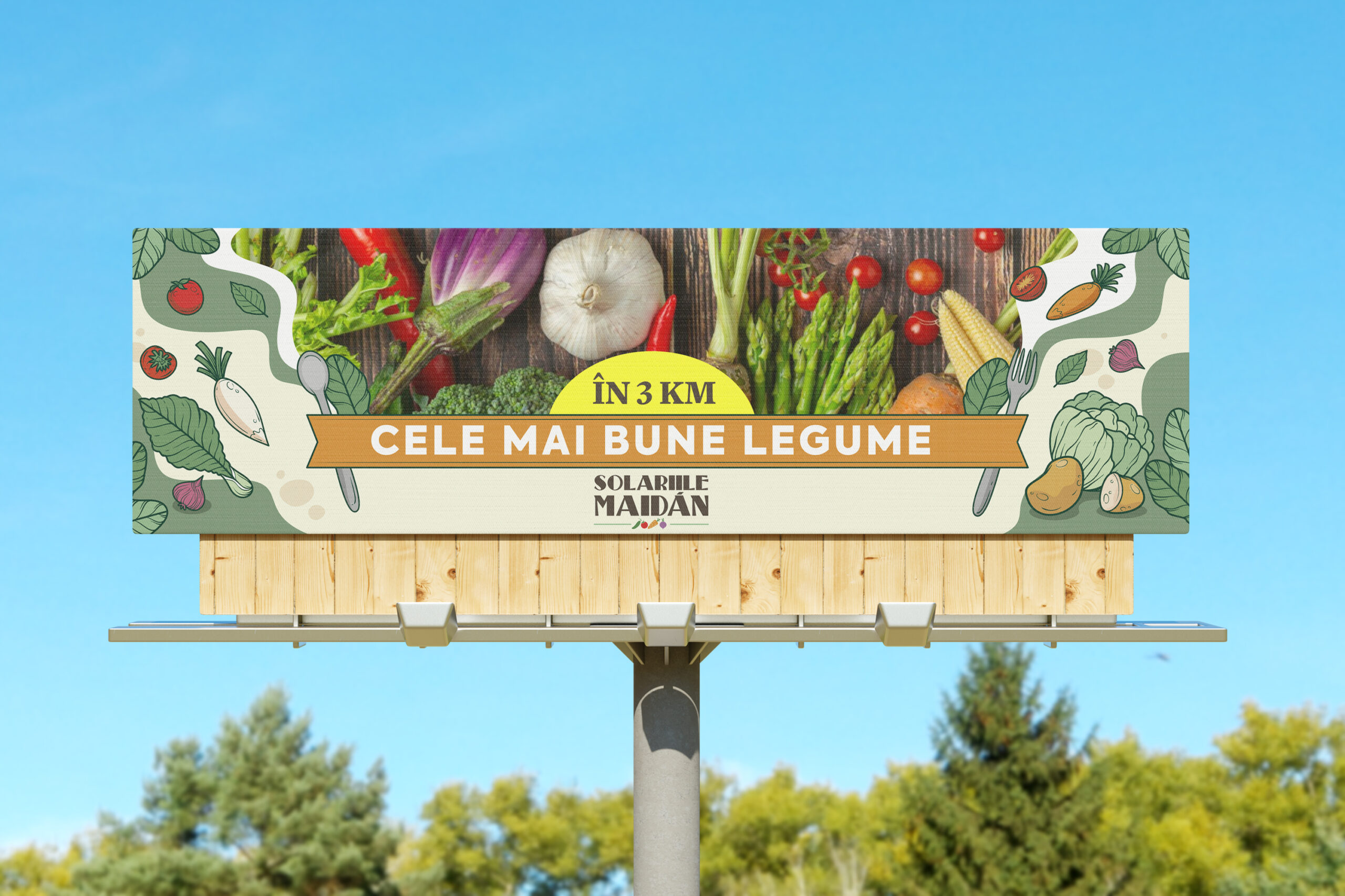 Billboard publicitar Solariile Maidan pentru produse locale